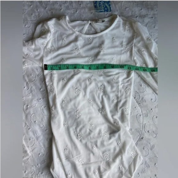 NWT Free People Floral Mesh Embroidered Bodysuit - Picture 9 of 9